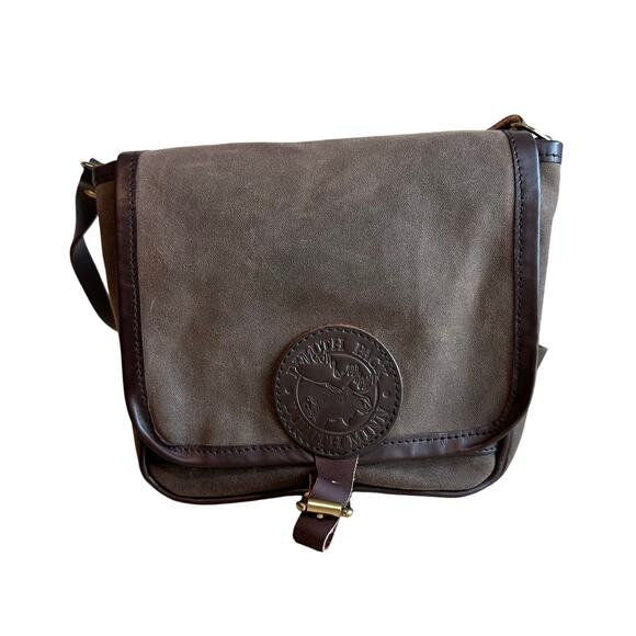 Duluth Pack Haversack Crossbody Bag Purse Handcrafted Canvas Leather - Picture 1 of 16